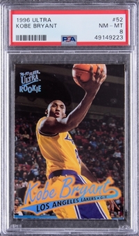 1996-97 Fleer Ultra #52 Kobe Bryant Rookie Card - PSA NM-MT 8
